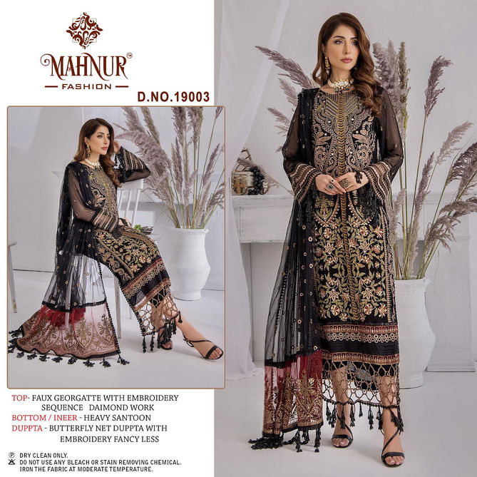 Mahnur Vol 19 Heavy Georgette Wholesale Pakistani Salwar Suits Catalog